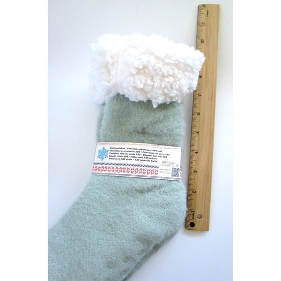 Comfort Socks with Non Slip ABS Soles - Ladies OS - Light Green Very Soft - NWT - Picture 10 of 10